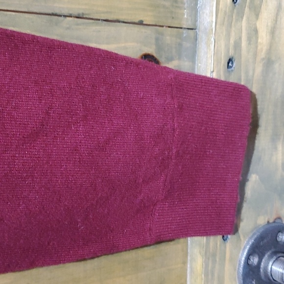 ST JOHN CASHMERE KNIT  CASUAL PANTS MAROON W STRIPE WAIST MEDIUM - Picture 5 of 12